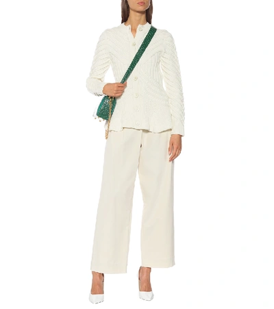 Shop Alexander Mcqueen Wool And Cashmere Cardigan In White