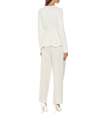 Shop Alexander Mcqueen Wool And Cashmere Cardigan In White