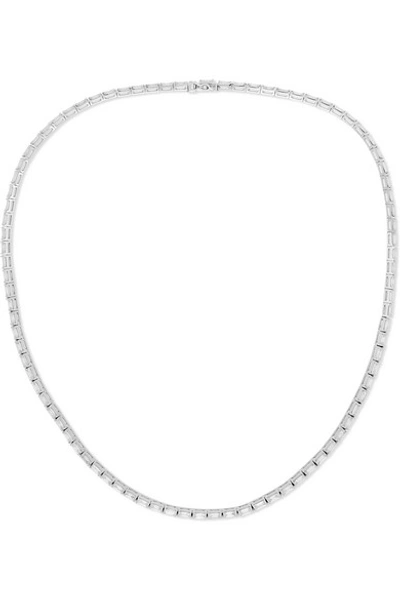 Shop Anita Ko 18-karat White Gold Diamond Necklace
