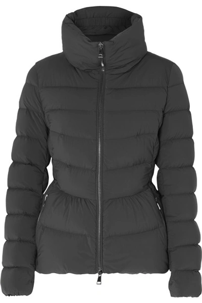 Shop Moncler Quilted Shell Down Jacket In Charcoal
