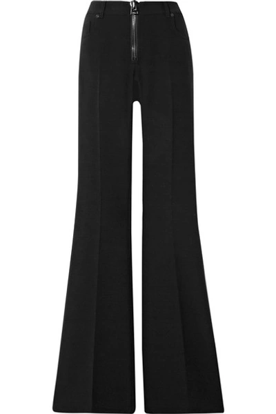Shop Tom Ford Wool-blend Cady Flared Pants In Black