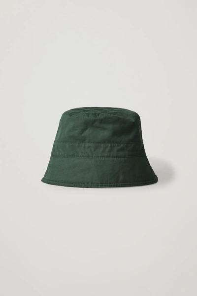 Shop Cos Topstitched Bucket Hat In Green