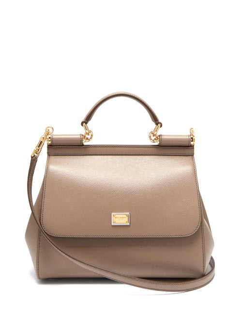 Dolce & Gabbana Sicily Medium Leather Bag In Beige | ModeSens