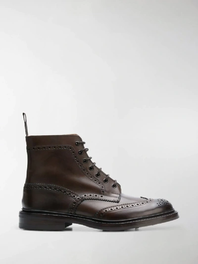Shop Tricker's Stow Boots In Brown