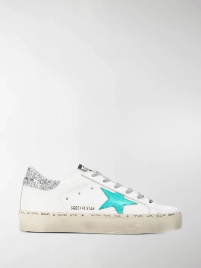 Shop Golden Goose Hi-star Sneakers In White