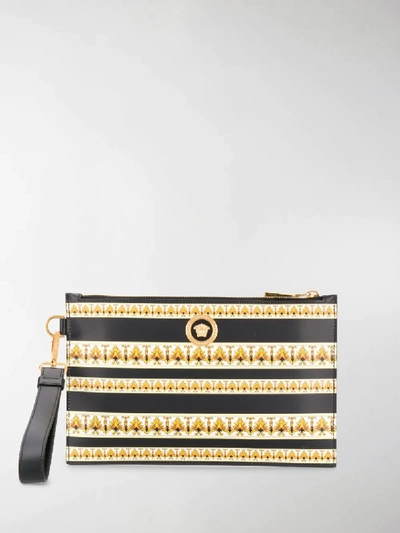 Shop Versace Barocco Pouch In Black