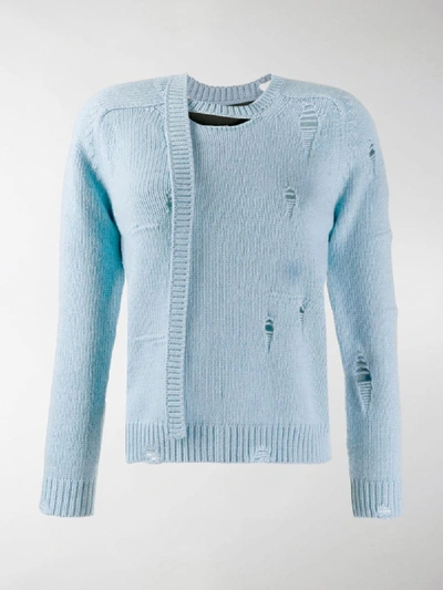 Shop Marc Jacobs The Worn And Torn Jumper In Blue
