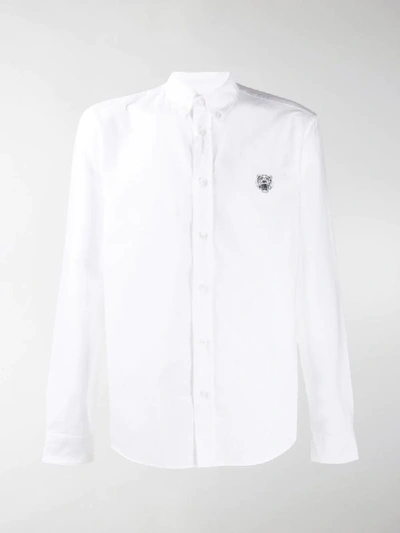 Shop Kenzo Tiger Button Down Shirt In White