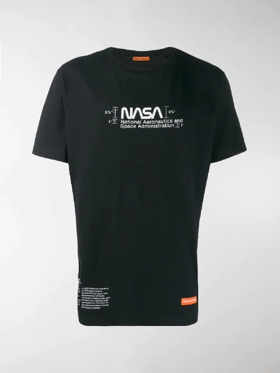 Shop Heron Preston Nasa Print T-shirt In Black