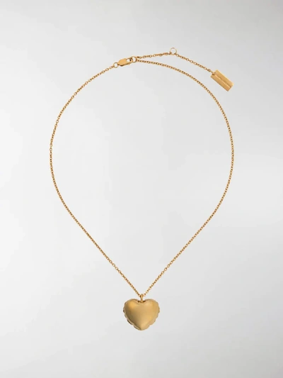 Shop Marc Jacobs Balloon Hear Pendant Necklace In Gold