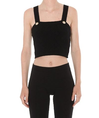 Shop Balmain Diamond Tank Top In Black