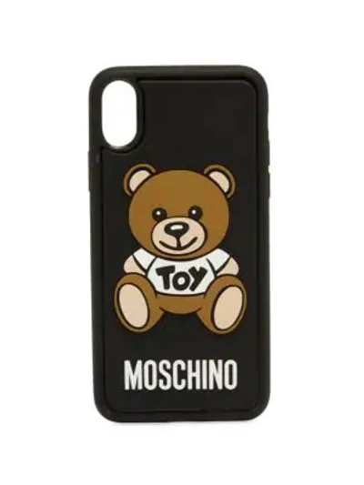 Shop Moschino Iphone X Bear Phone Case In Black Multi