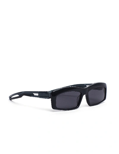 Shop Balenciaga Dark Grey &quot;hybrid Rec&quot; Sunglasses