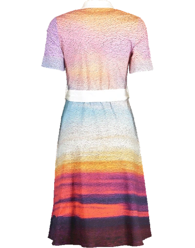 Shop Mary Katrantzou Cecilia Sash Shirt Dress In Sunset