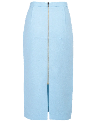 Shop Roland Mouret Arreton Pencil Skirt In Babyblue