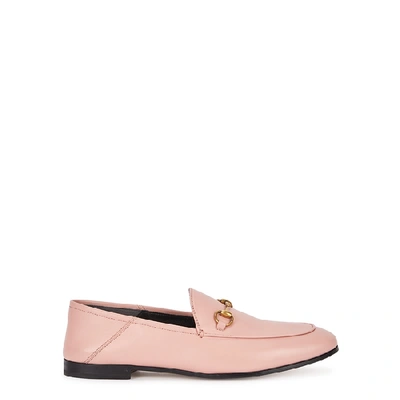 Shop Gucci Brixton Horsebit Leather Loafers In Pink