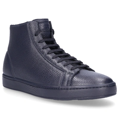 Shop Santoni Flat Shoes Blue 20860