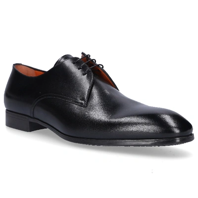 Shop Santoni Business Shoes Derby 15018 Calfskin In Black