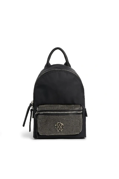 Shop Roberto Cavalli Mini Studded Pocket Backpack In Black