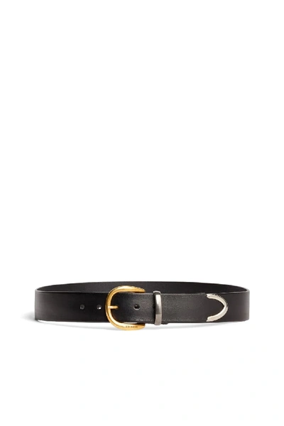 Shop Roberto Cavalli Leather Belt In Black