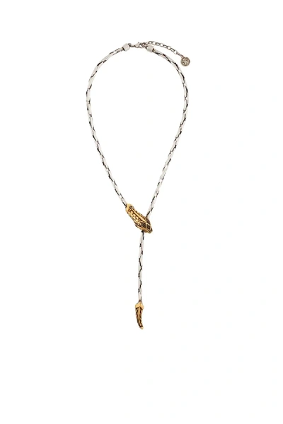 Shop Roberto Cavalli Wild West Snake Head Necklace In D0476
