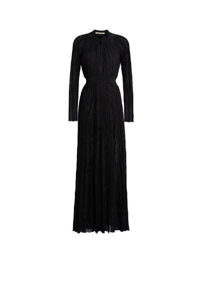 Shop Roberto Cavalli Lynx Lace Jacquard Gown In Black