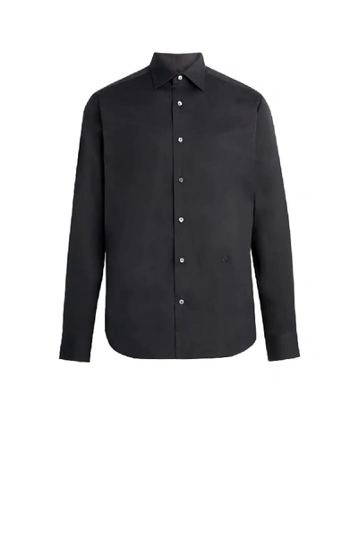 Shop Roberto Cavalli Tailored Slim Fit Shirt In Black