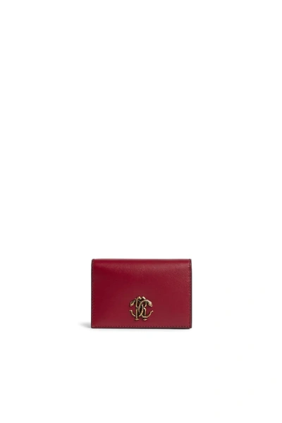 Shop Roberto Cavalli Mirror Snake Card Case In Red