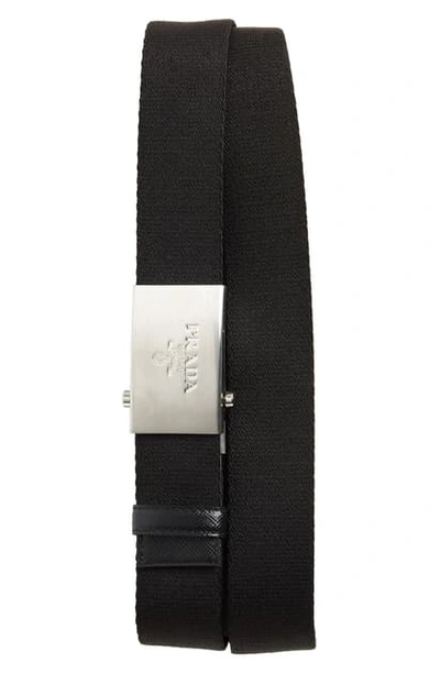 Prada Nastro Nylon Belt In Black | ModeSens