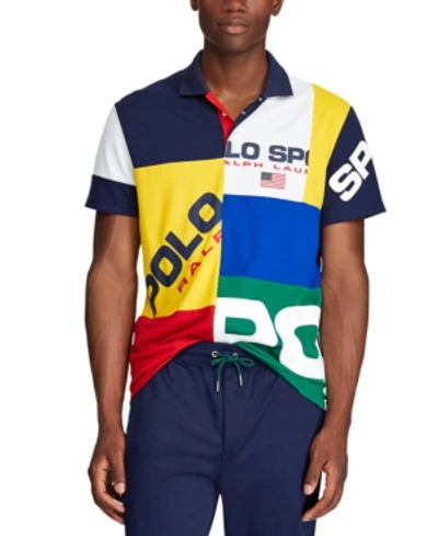 Shop Polo Ralph Lauren Men's Polo Sport Tech Pique Classic Fit Polo Shirt In Jerry Green Multi