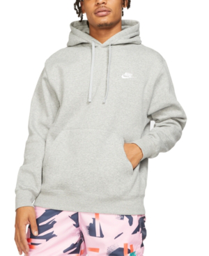 nike club hoodie grey