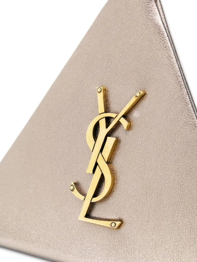 Saint Laurent's Golden Pyramid Leather Clutch Bag