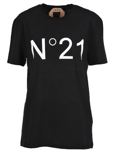 Shop N°21 N21  Print T-shirt In Black