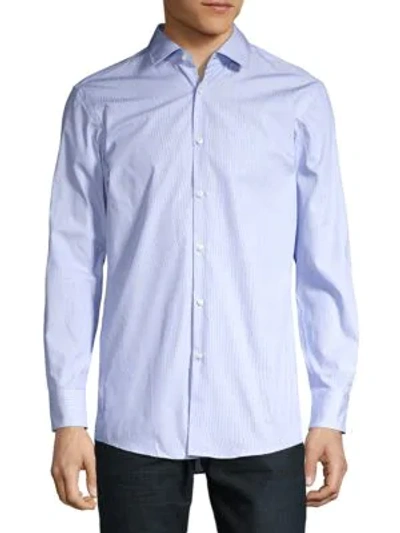 Shop Hugo Boss Mabel Long-sleeve Button Down Shirt In Blue