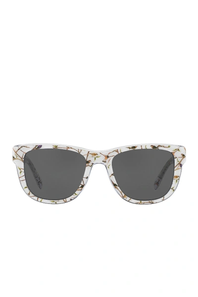 Shop Dolce & Gabbana 54mm Square Sunglasses In Whitemulti