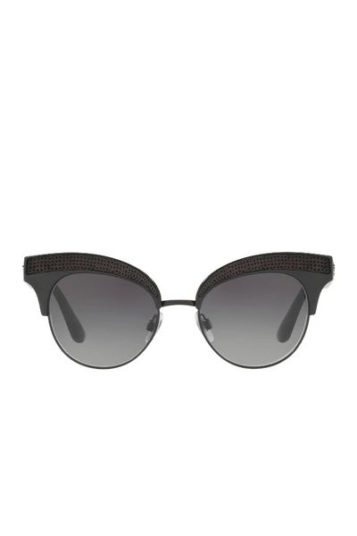 Shop Dolce & Gabbana 50mm Embellished Cat Eye Sunglasses In Black