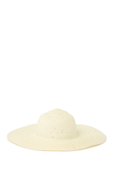 Shop Calvin Klein Sequin Straw Sun Hat In Ivory