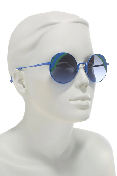 Shop Fendi Round 53mm Sunglasses In 0pjp-gb