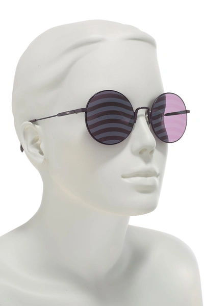 Shop Fendi Round 53mm Sunglasses In 0b3v-xl