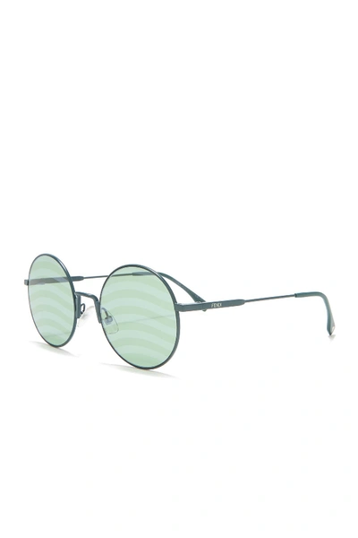 Shop Fendi Round 53mm Sunglasses In 01ed-xr