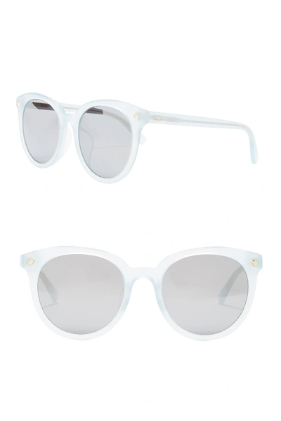 Shop Mcm 54mm Round Sunglasses In Aqua
