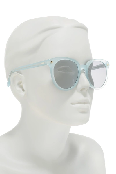Shop Mcm 54mm Round Sunglasses In Aqua