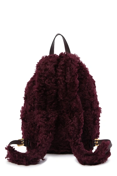 Shop Moschino Mohair Backpack In Violet Mohair