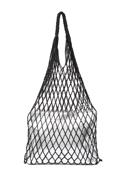 Shop Loeffler Randall Adrienne Net Tote In Black/silver