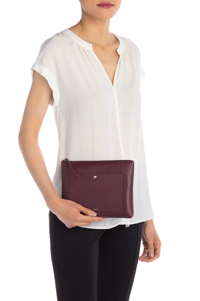 Shop Theory Zippered Pocket Pouch In Claret