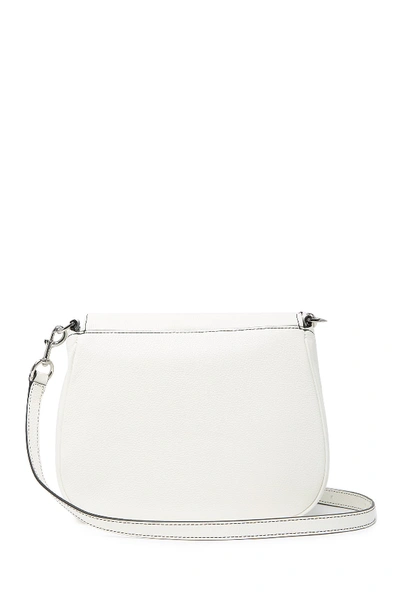 Shop Marc Jacobs Empire City Messenger Leather Crossbody Bag In Porcelain