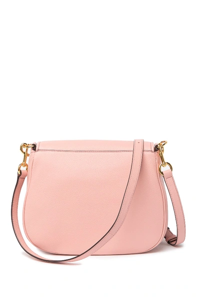Shop Marc Jacobs Empire City Messenger Leather Crossbody Bag In Rose