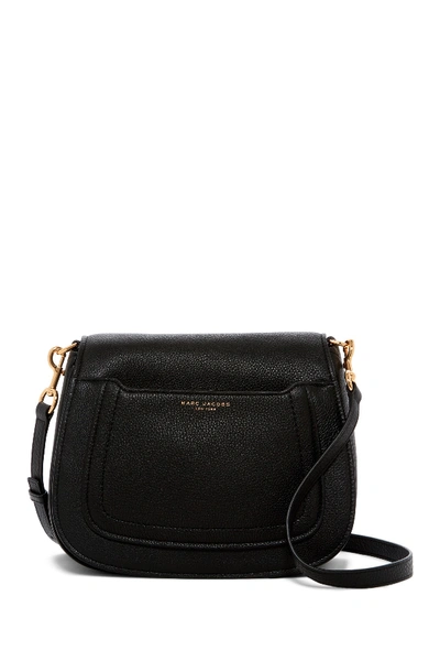 Shop Marc Jacobs Empire City Messenger Leather Crossbody Bag In Black