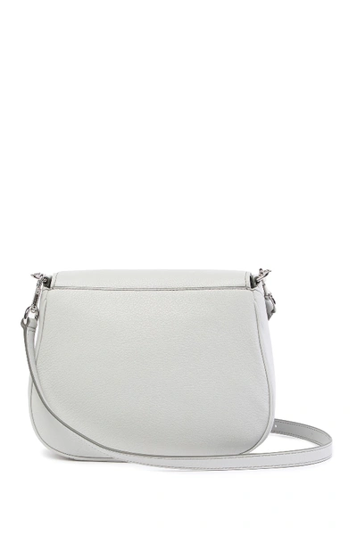 Shop Marc Jacobs Empire City Messenger Leather Crossbody Bag In Light Grey