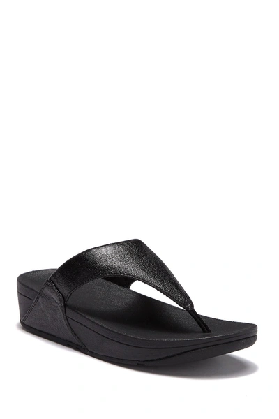 Shop Fitflop Lulu Superglitz Thong Sandal In Black